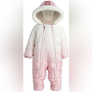 DKNY Baby Girls' Hooded Fleece Lined Snowsuit